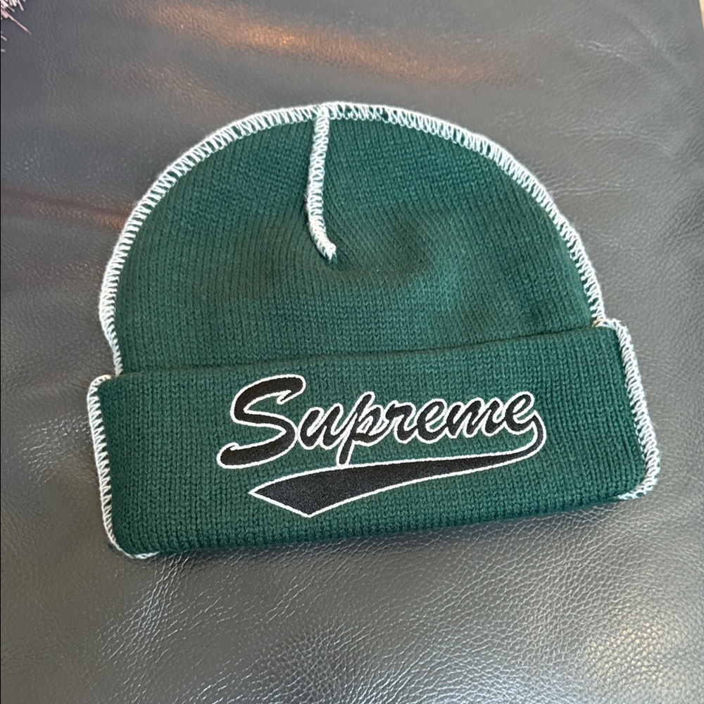 Supreme Green Knit Beanie